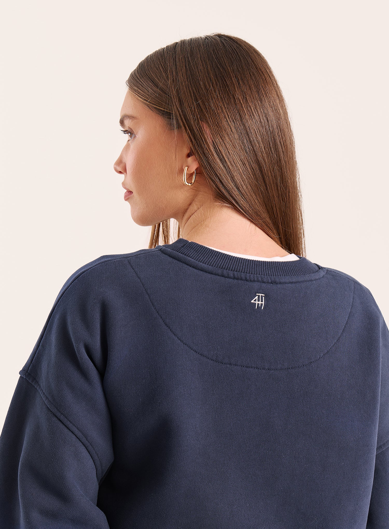 Navy Fourth Embroidered Branded Sweatshirt